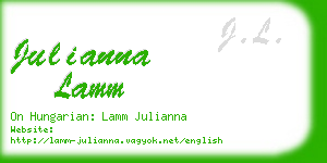 julianna lamm business card